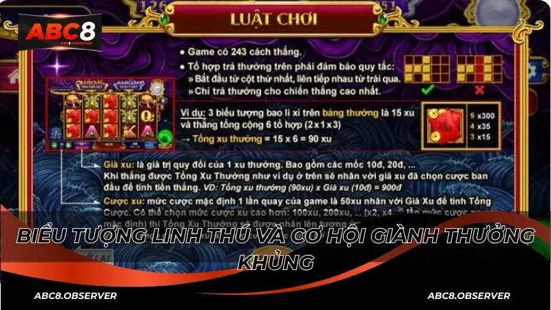 Biểu tượng linh thú và cơ hội giành thưởng khủng