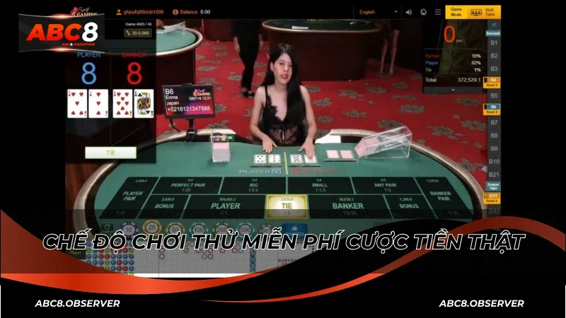 Chế độ chơi thử miễn phí cược tiền thật